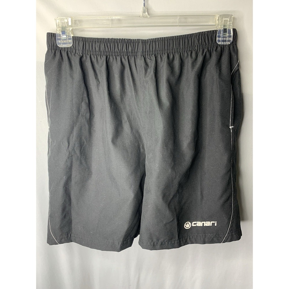 Women's‎ L Canari Cycling Mountain Biking  Gel Built In Compression Black Shorts
